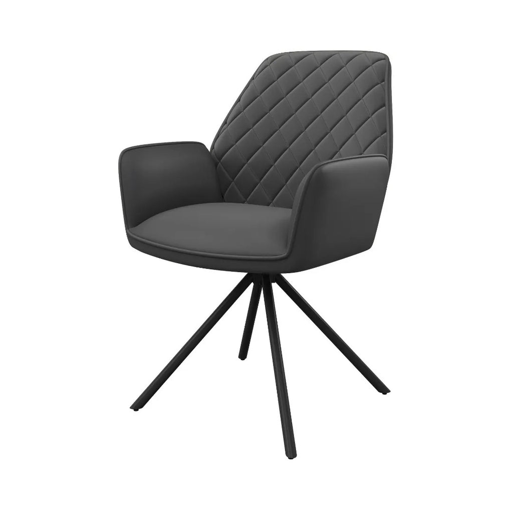 Lina Swivel Dining Chair Grey - Pair