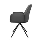 Lina Swivel Dining Chair Grey - Pair