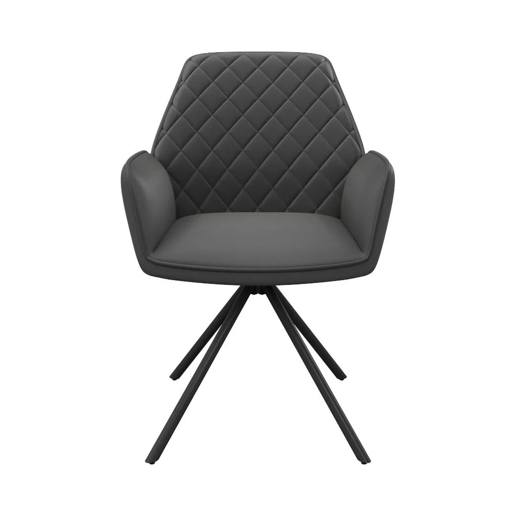 Lina Swivel Dining Chair Grey - Pair