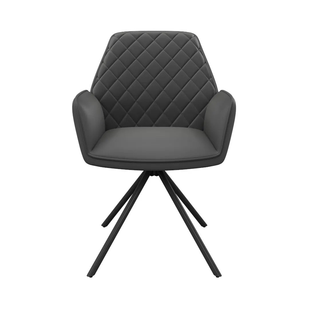 Lina Swivel Dining Chair Grey - Pair