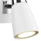 Loft Single Wall Spotlight Matt White Polished Chrome<br>Matt White