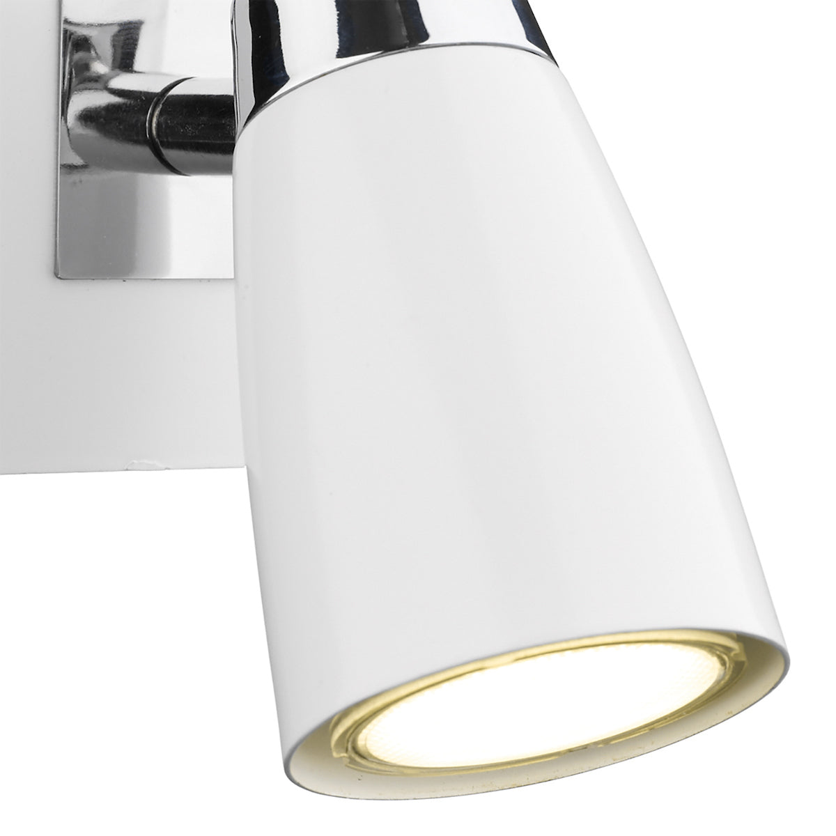 Loft Single Wall Spotlight Matt White Polished Chrome<br>Matt White
