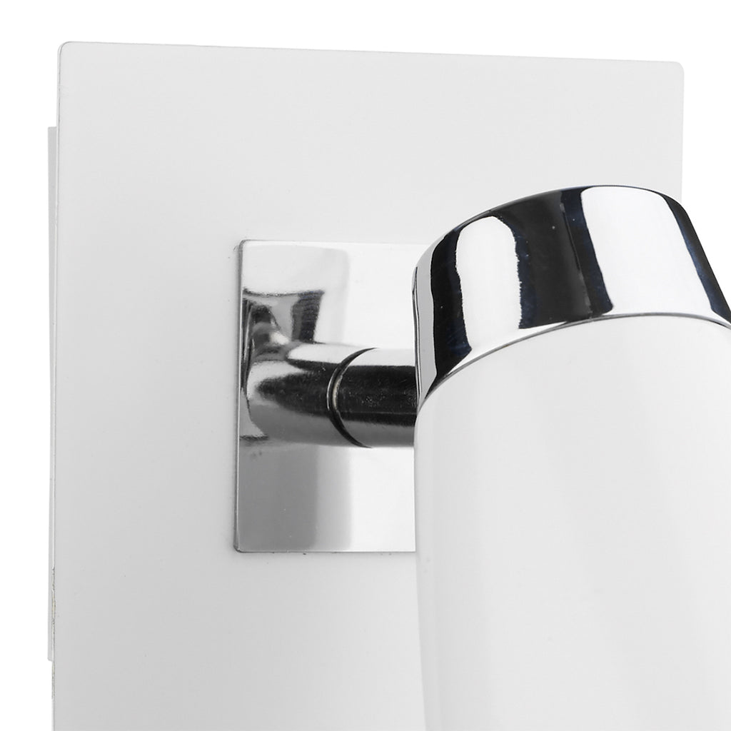 Loft Single Wall Spotlight Matt White Polished Chrome<br>Matt White