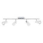 Loft 4 Light Bar Spotlight Matt White Polished Chrome<br>Matt White