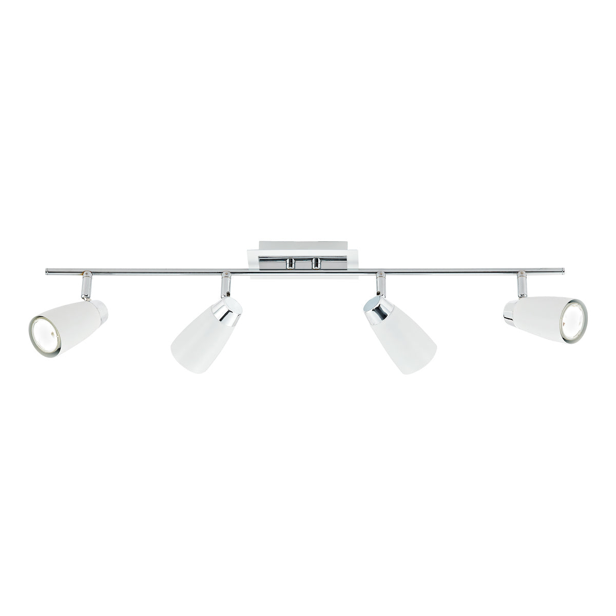 Loft 4 Light Bar Spotlight Matt White Polished Chrome<br>Matt White