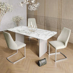 Milano Fixed Gloss White Ceramic Dining Table - 180cm