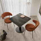 Cartier Square Gloss Grey Ceramic Dining Table - 80cm
