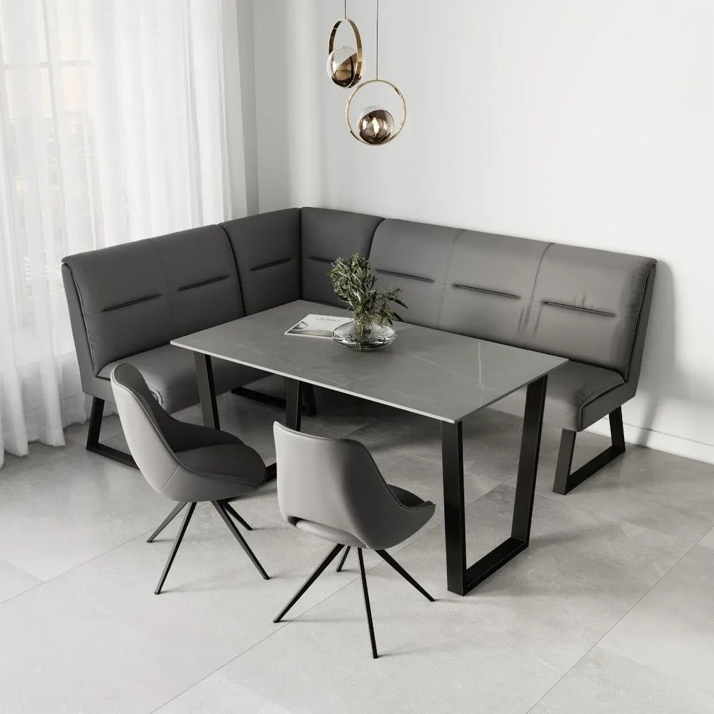 Cerutti Swivel Dining Chair Grey - Pair