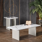 Milano Gloss White Ceramic Side Table