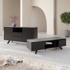 Azzaro Matte Grey Ceramic TV Unit