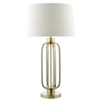Lucie Table Lamp Satin Brass With Shade <br>Satin Brass