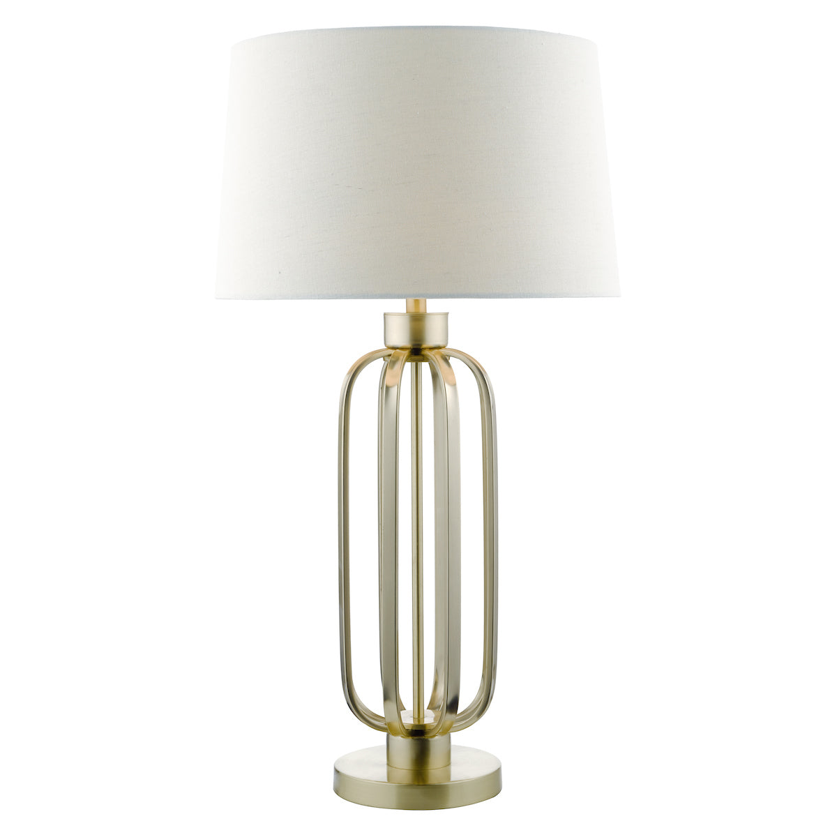 Lucie Table Lamp Satin Brass With Shade <br>Satin Brass