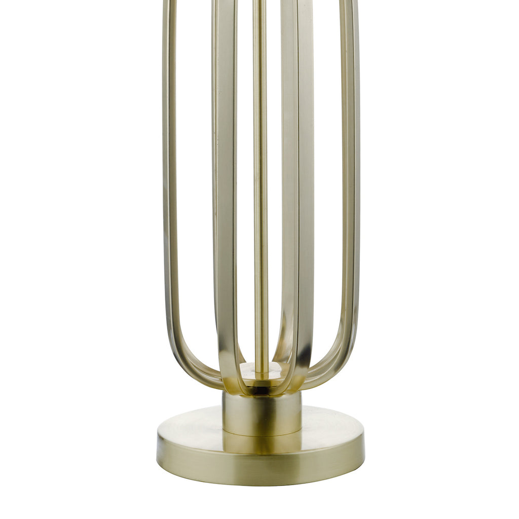 Lucie Table Lamp Satin Brass With Shade <br>Satin Brass