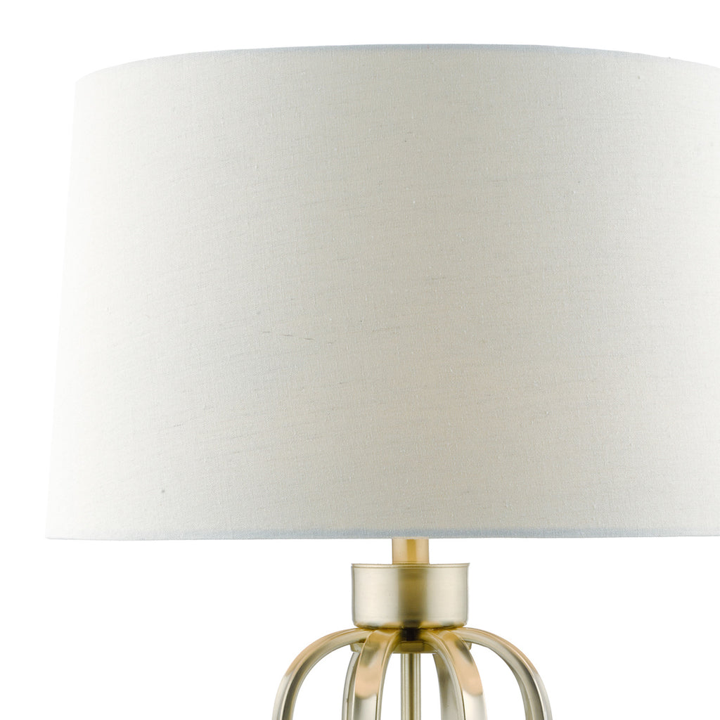 Lucie Table Lamp Satin Brass With Shade <br>Satin Brass