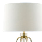 Lucie Table Lamp Satin Brass With Shade <br>Satin Brass