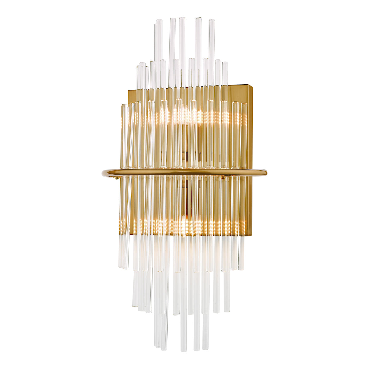 Lukas 2 Light Wall Light Antique Gold Glass<br>Antique Gold