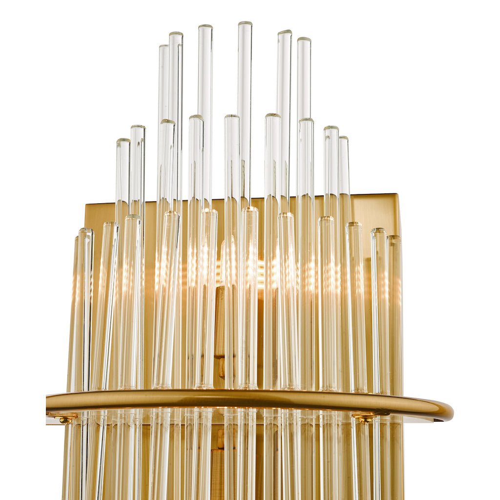 Lukas 2 Light Wall Light Antique Gold Glass<br>Antique Gold
