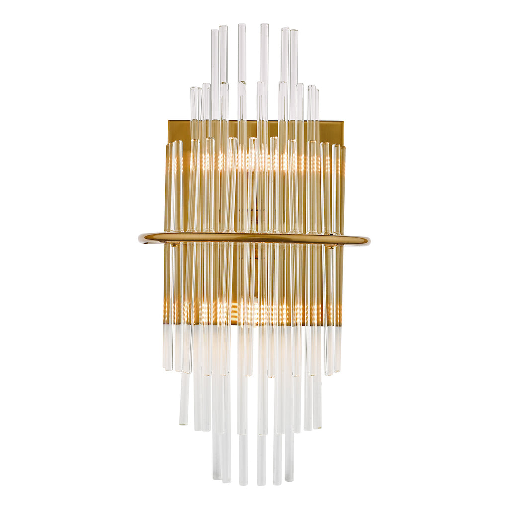 Lukas 2 Light Wall Light Antique Gold Glass<br>Antique Gold