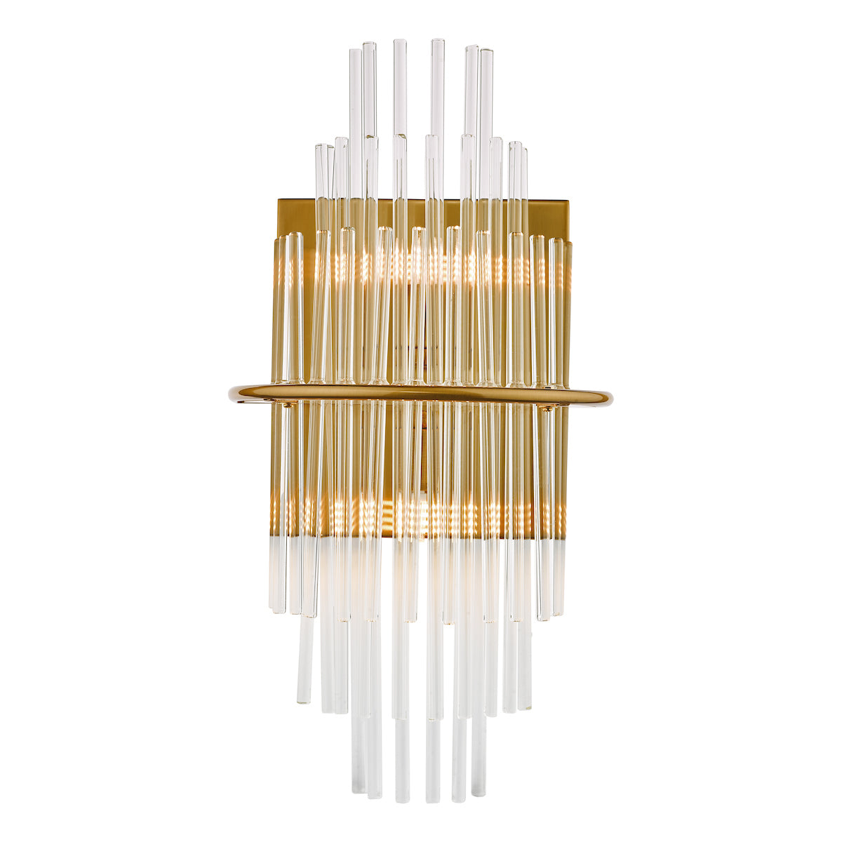 Lukas 2 Light Wall Light Antique Gold Glass<br>Antique Gold