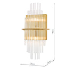 Lukas 2 Light Wall Light Antique Gold Glass<br>Antique Gold