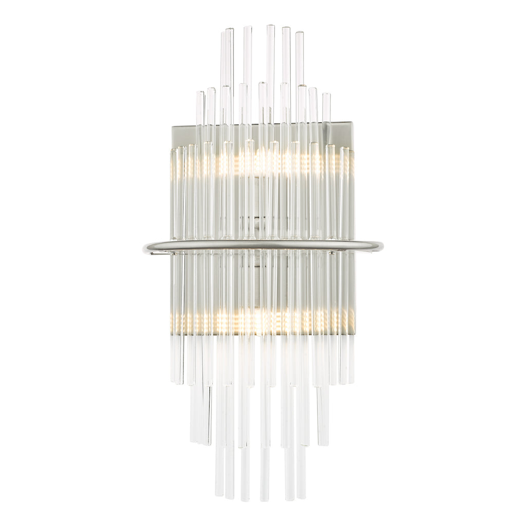 Lukas 2 Light Wall Light Polished Chrome Glass<br>Polished Chrome