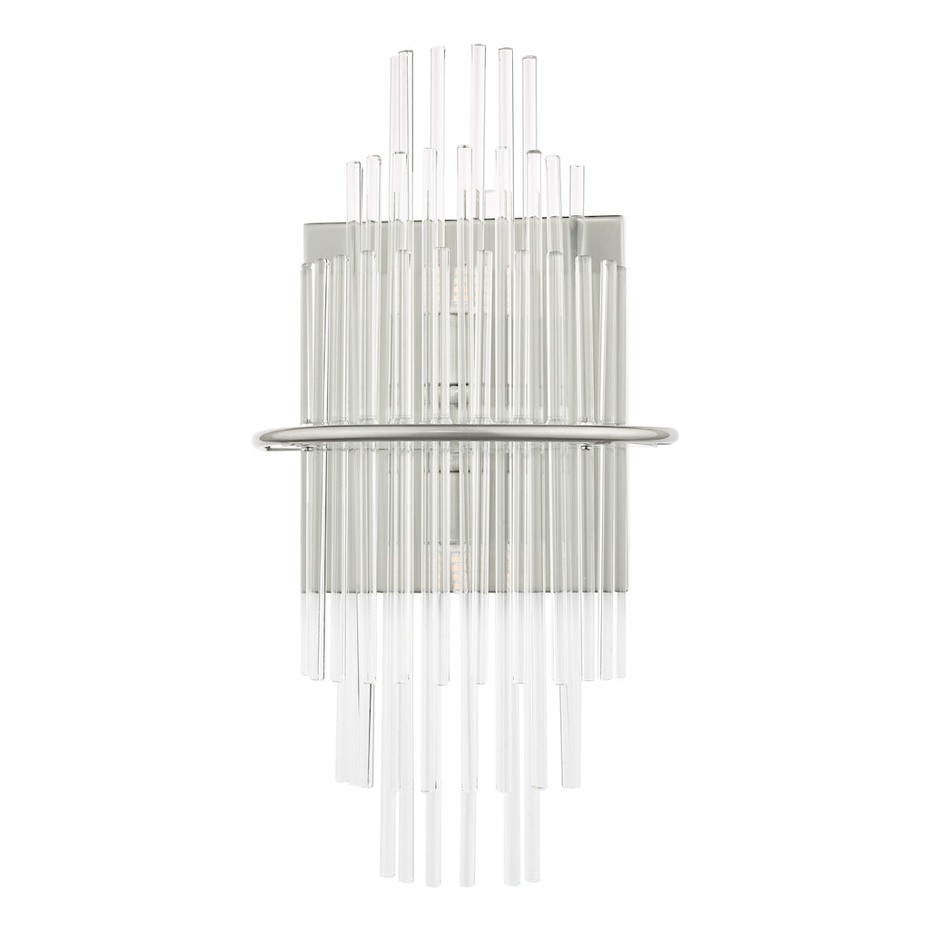 Lukas 2 Light Wall Light Polished Chrome Glass<br>Polished Chrome