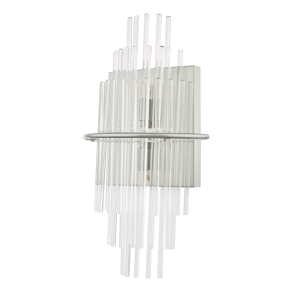 Lukas 2 Light Wall Light Polished Chrome Glass<br>Polished Chrome