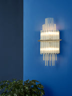 Lukas 2 Light Wall Light Polished Chrome Glass<br>Polished Chrome