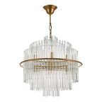 Lukas 13 Light Pendant Brushed Antique Gold And Clear Glass<br>Antique Gold
