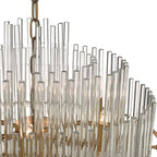 Lukas 13 Light Pendant Brushed Antique Gold And Clear Glass<br>Antique Gold