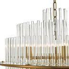 Lukas 13 Light Pendant Brushed Antique Gold And Clear Glass<br>Antique Gold