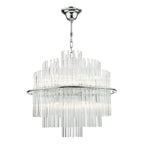 Lukas 13 Light Pendant Polished Chrome Glass<br>Polished Chrome