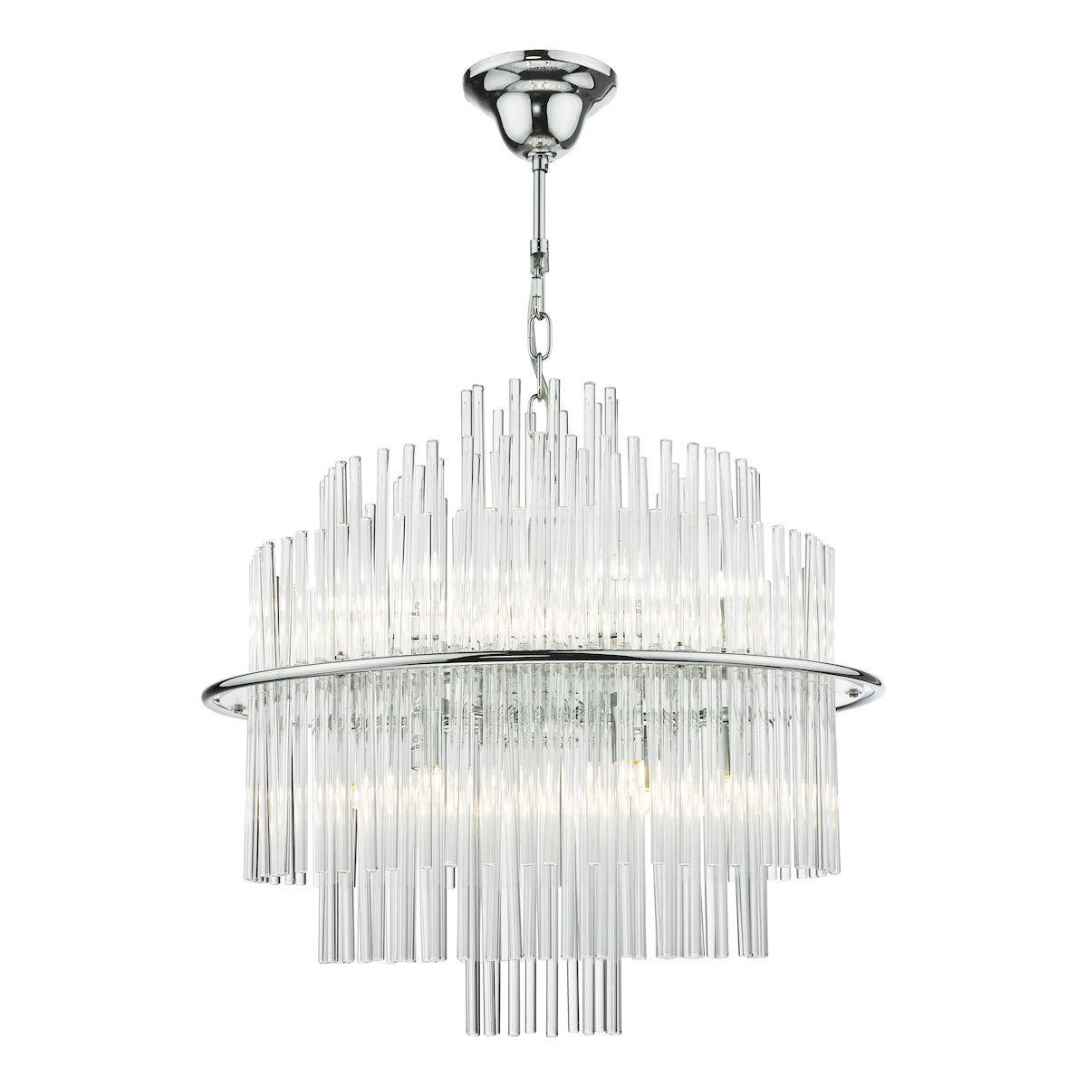 Lukas 13 Light Pendant Polished Chrome Glass<br>Polished Chrome