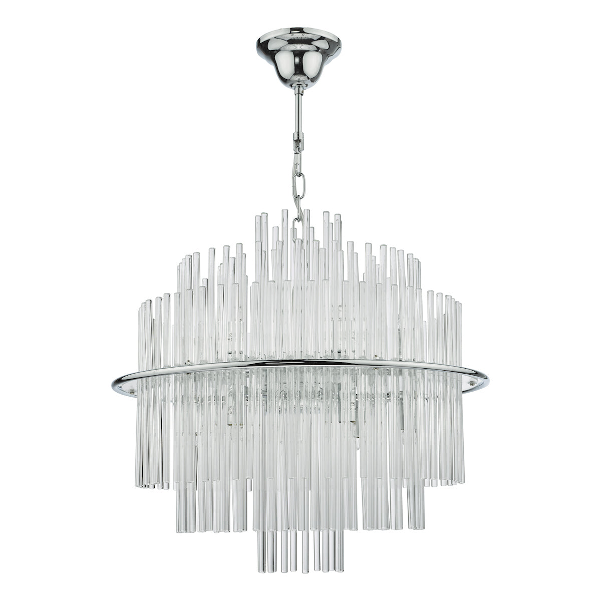 Lukas 13 Light Pendant Polished Chrome Glass<br>Polished Chrome