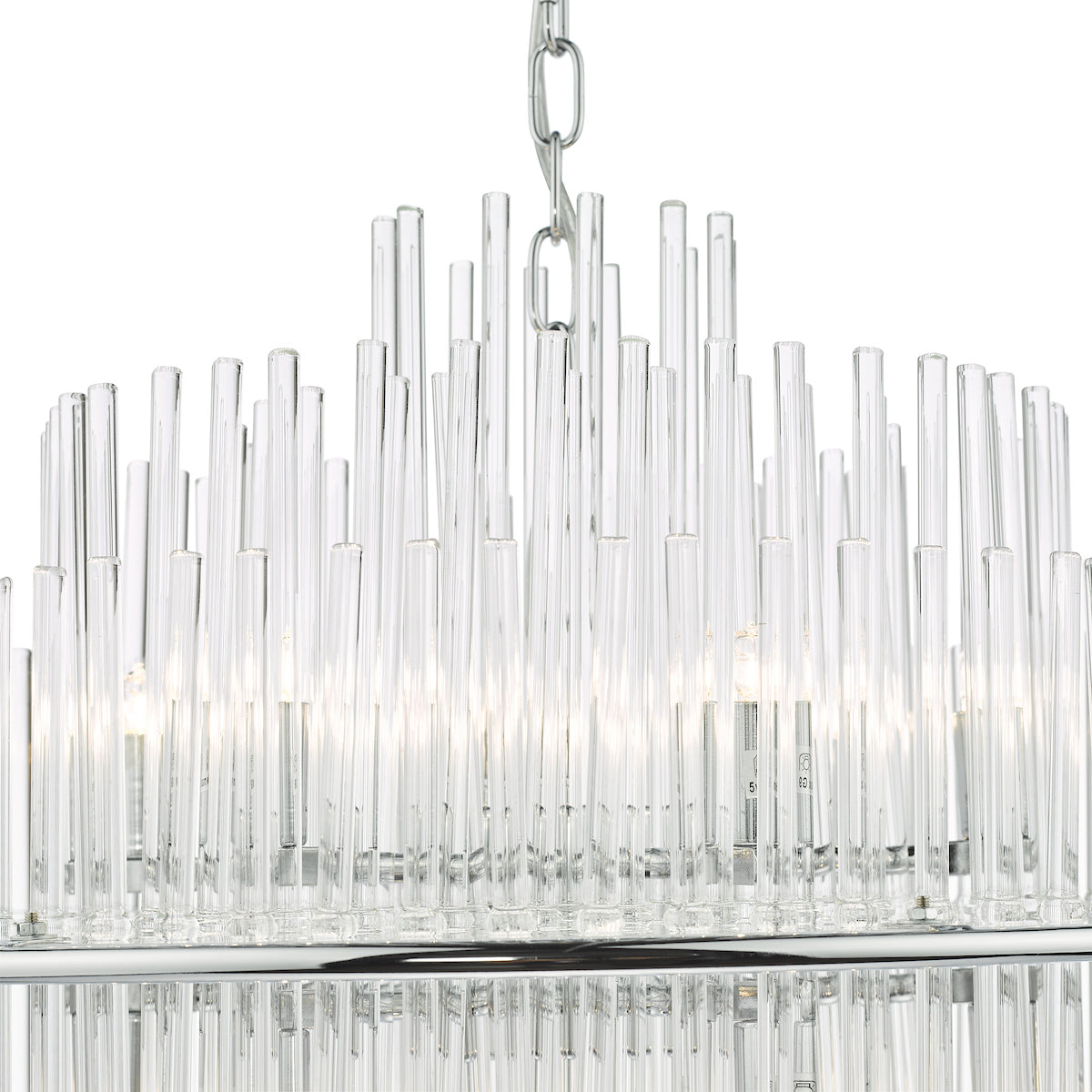 Lukas 13 Light Pendant Polished Chrome Glass<br>Polished Chrome