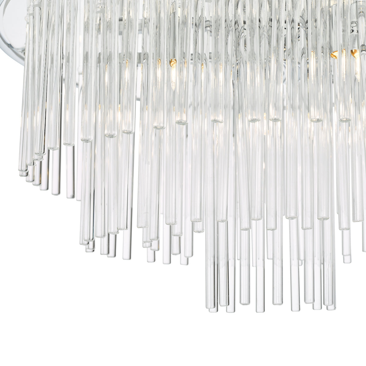 Lukas 13 Light Pendant Polished Chrome Glass<br>Polished Chrome