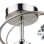Luther 4 Light Semi Flush Satin Chrome CrystalSatin Chrome
