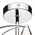 Luther 4 Light Semi Flush Polished Chrome Crystal<br>Polished Chrome