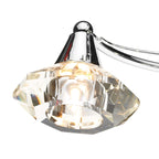 Luther 4 Light Semi Flush Polished Chrome Crystal<br>Polished Chrome