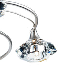 Luther 6 Light Semi Flush Satin Chrome Crystal<br>Satin Chrome