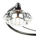Luther 6 Light Semi Flush Black Chrome Crystal<br>Polished Black Chrome