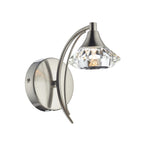 Luther Wall Light Satin Chrome CrystalSatin Chrome