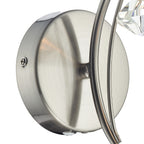 Luther Wall Light Satin Chrome CrystalSatin Chrome