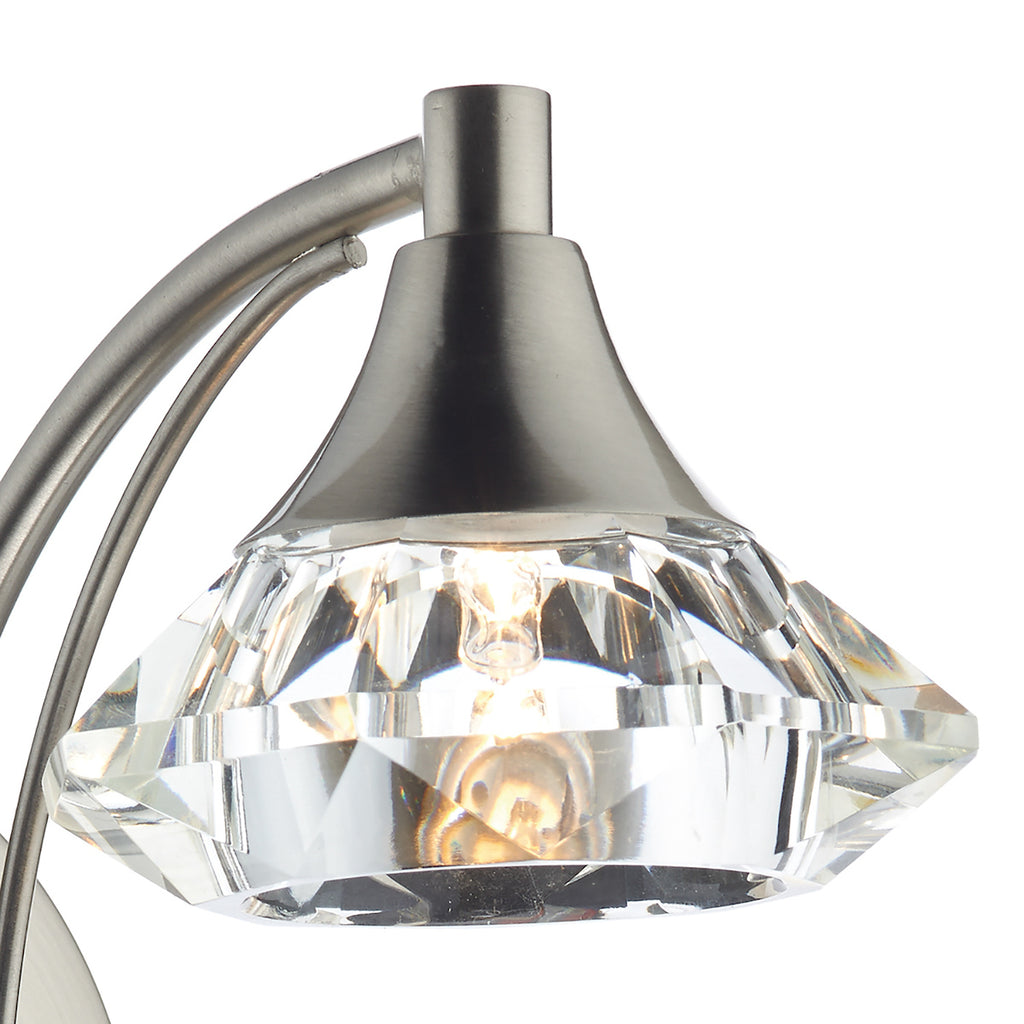 Luther Wall Light Satin Chrome CrystalSatin Chrome