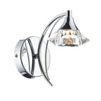 Luther Wall Light Polished Chrome Crystal<br>Polished Chrome