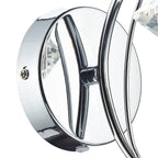 Luther Wall Light Polished Chrome Crystal<br>Polished Chrome