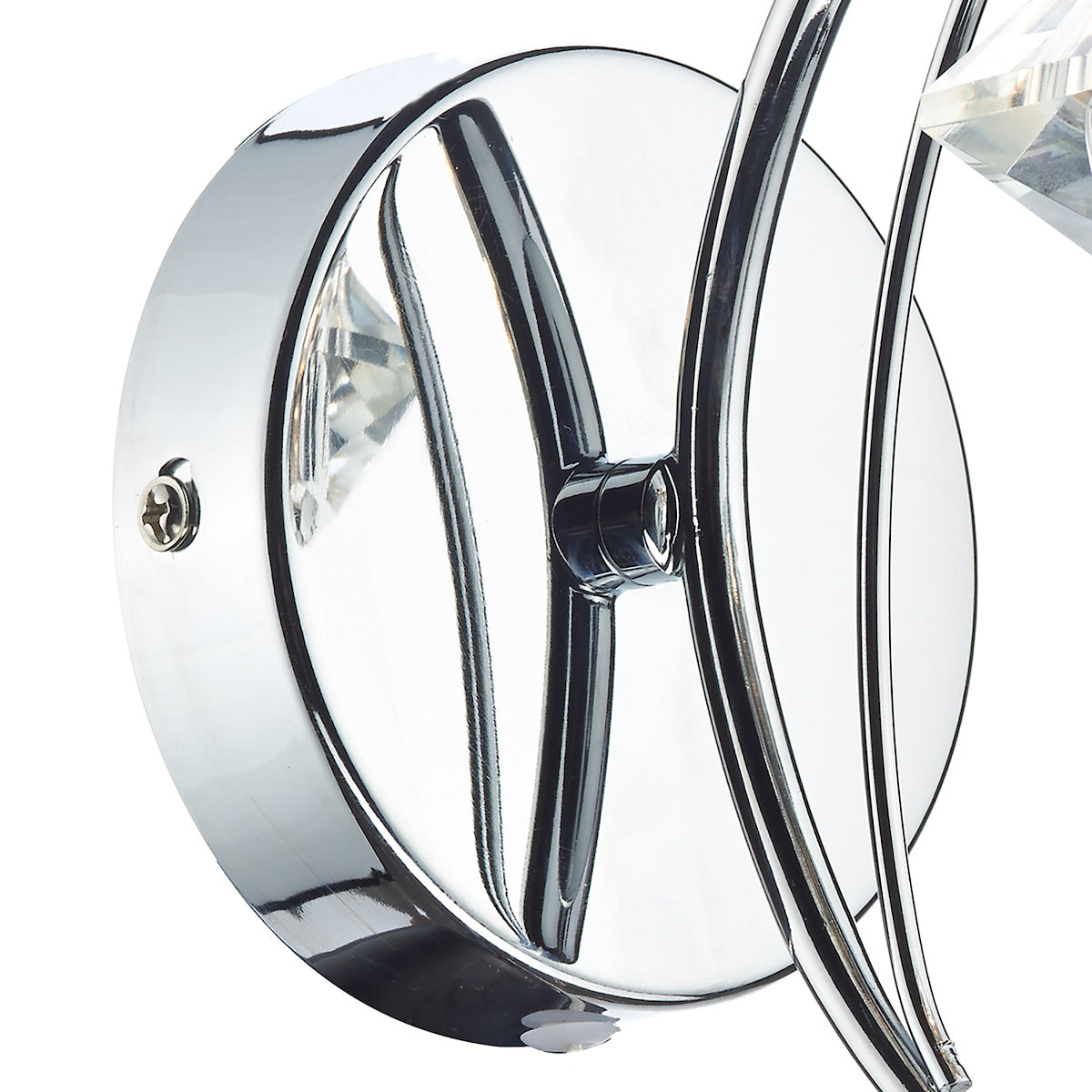 Luther Wall Light Polished Chrome Crystal<br>Polished Chrome