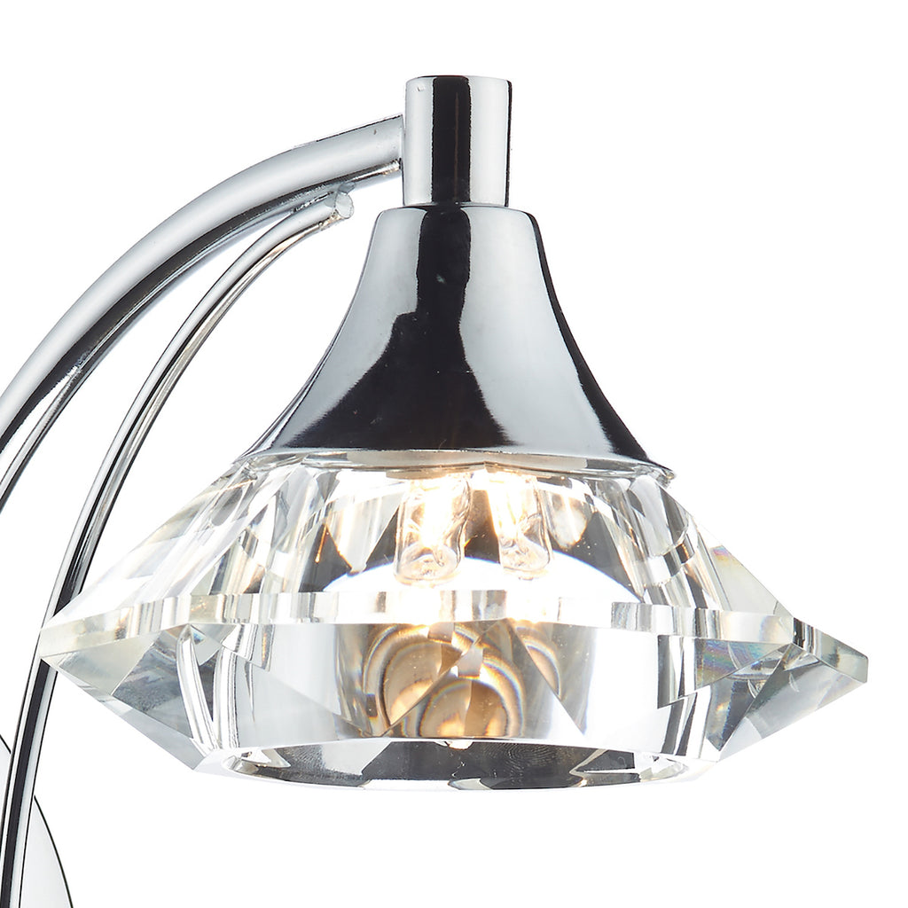 Luther Wall Light Polished Chrome Crystal<br>Polished Chrome
