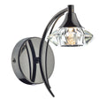 Luther Wall Light Black Chrome Crystal<br>Polished Black Chrome