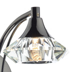 Luther Wall Light Black Chrome Crystal<br>Polished Black Chrome